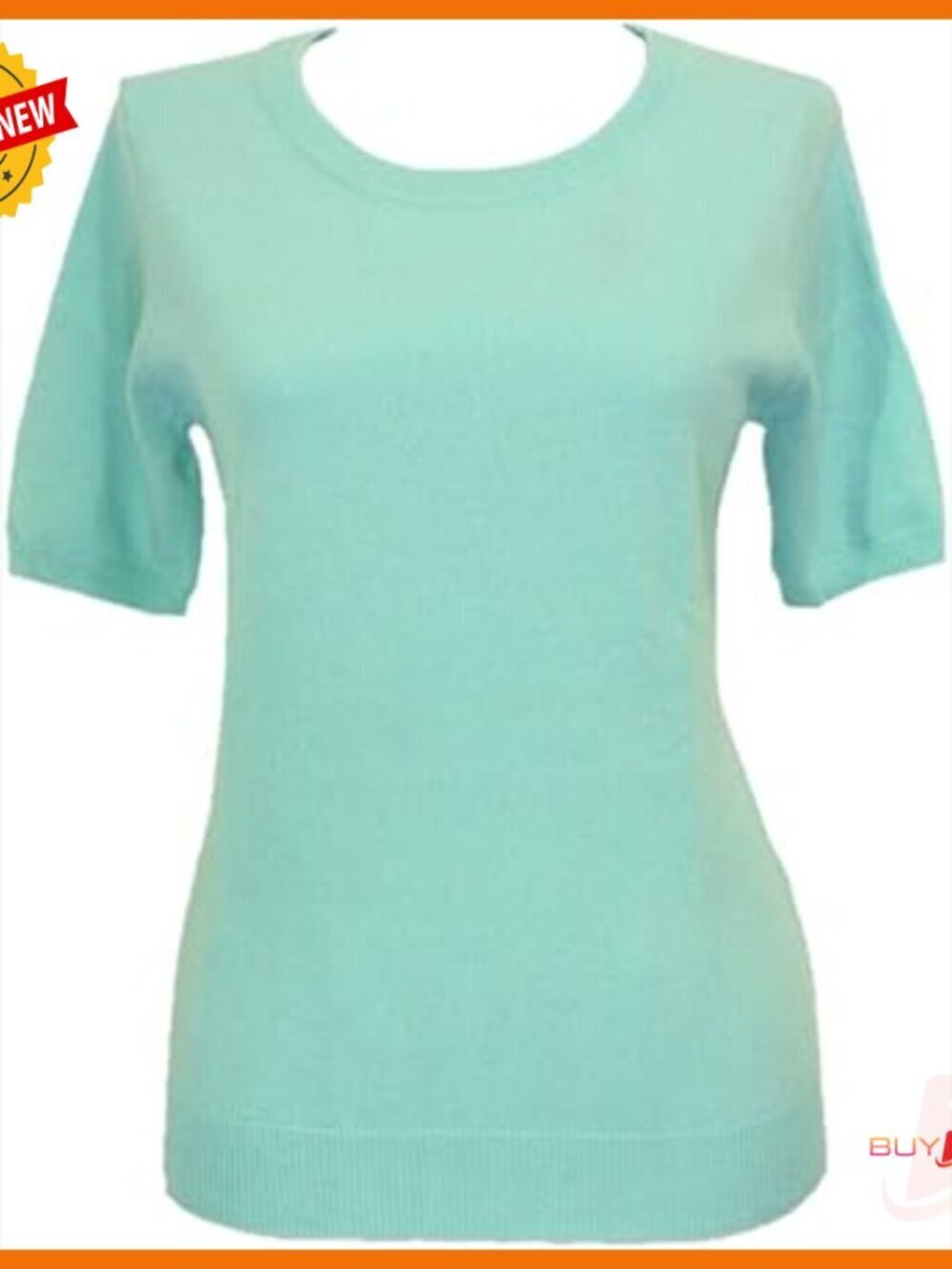 Classic Fit Cashmere Pullover Sweater Short Sleeve Round Neck Winter